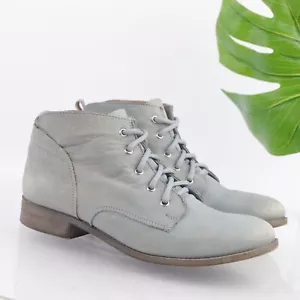 Botas de rubí para mujer Steve Madden talla 11 con cordones cuero azul agua socorro boho - Imagen 1 de 15
