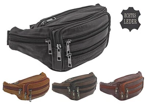 Leather Bum Bag Black Belt Purse Hip Waist Bags Sports Holiday Travel - Picture 1 of 21