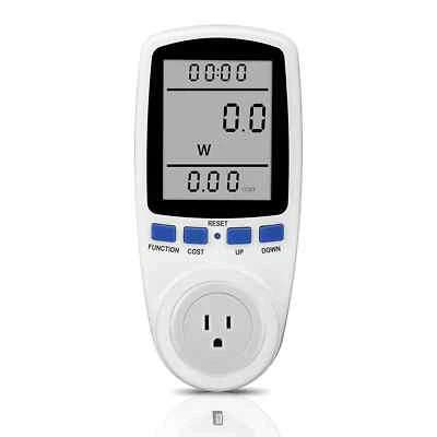 Kuman Electricity Kilowatt/Hour Usage Monitor Wall Plug with Digital LCD - Image 1 of 4