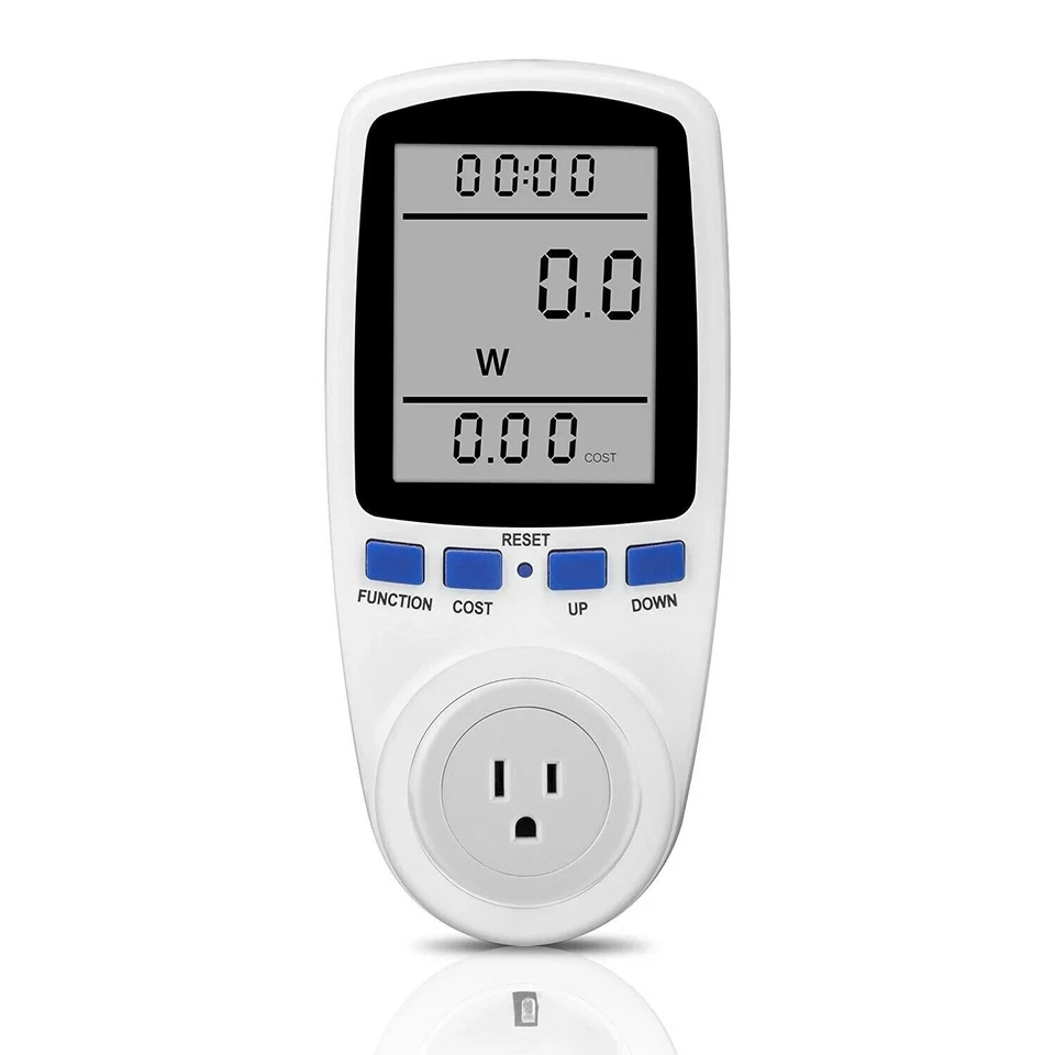 Kuman Electricity Kilowatt/Hour Usage Monitor Wall Plug with Digital LCD - Image 1 of 4