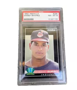 1992 Pinnacle - #295 Manny Ramirez (RC) PSA 8 NM-MT - Picture 1 of 1