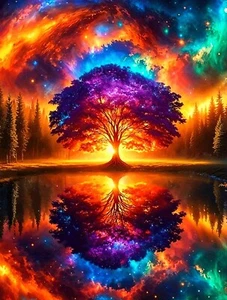 Diamond Art Painting Kits for Adults, Astral Tree 5D Diamond Painting Dots Art K - Picture 1 of 8