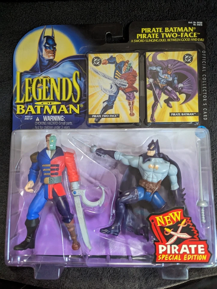 1995 Kenner DC Comics Batman Legends of Figure MOC Pirate Batman & Two-face 2pk
