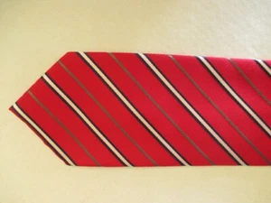 Unbranded Striped Tie 100% Silk 3 3/4" x 58 1/2" Made in Italy - Picture 1 of 9