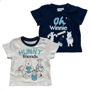 Baby T-Shirt Winnie The Pooh Doppelpack Puh Weiß Dunkelblau 62/68 - Bild 1 von 3