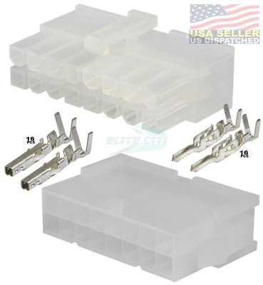 Molex 16 Circuit Connector - 16-PIN Wire Conn. w/ 18-24 AWG - Mini-Fit Jr
