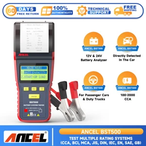 ANCEL BST500 12V&24V Car Truck Battery Lode Tester Tool With Thermal Printer - Picture 1 of 15