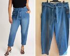 NWT Eloquii Paperbag Waist High Waisted Jeans Women’s 20 Ankle Cinch Belted