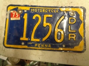 1975 Pennsylvania Motorcycle Dealer License Plate Good Condition # - Picture 1 of 2