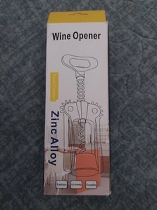Wine Opener, Zinc Alloy Premium Wing Corkscrew Wine Bottle Opener with Multifunc - Picture 1 of 2