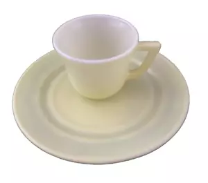 Hasel Atlas kleine Gastgeberin 20. Jahrhundert Tasse Teller gelbes Glas Mid Century Spielzeug - Bild 1 von 7