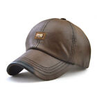Men Snapback Adjustable Leisure Unisex Stylish Golf Baseball Hat PU leather Cap