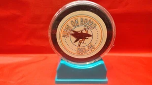 San Jose Sharks NHL 1993-94 anno inaugurale primo a bordo disco da hockey con custodia - Foto 1 di 7