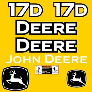 SE ADAPTA A EXCAVADORA 17D DEERE REPUESTO CALCOMANÍA PEGATINA - LAMINADO DURADERO EXTERIOR - Imagen 1 de 1