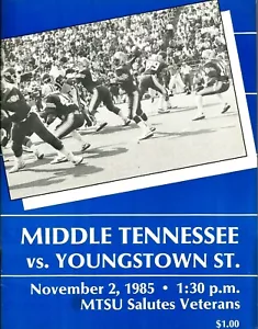 Programa de fútbol americano estatal Middle Tennessee-Youngstown 1985 - Imagen 1 de 2