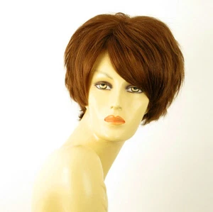 perruque femme 100% cheveux naturel châtain clair cuivré ref NAOMIE 30 - Picture 1 of 7