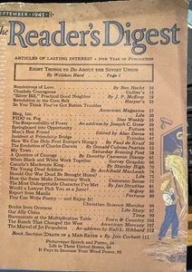 Reader's Digest September 1945 Soviet Union - Picture 1 of 5