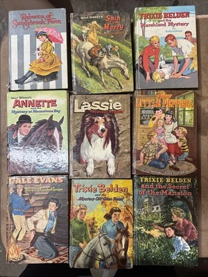 Lot 9 TRIXIE BELDEN Secret Mansion Whitman Disney Lassie Dale Evan Peppers Bk1 - Image 1 of 4