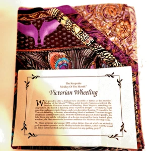 Keepsake Quilting Medley of the Month Victorian Wheeling 4 Fat Quarters - Picture 1 of 1