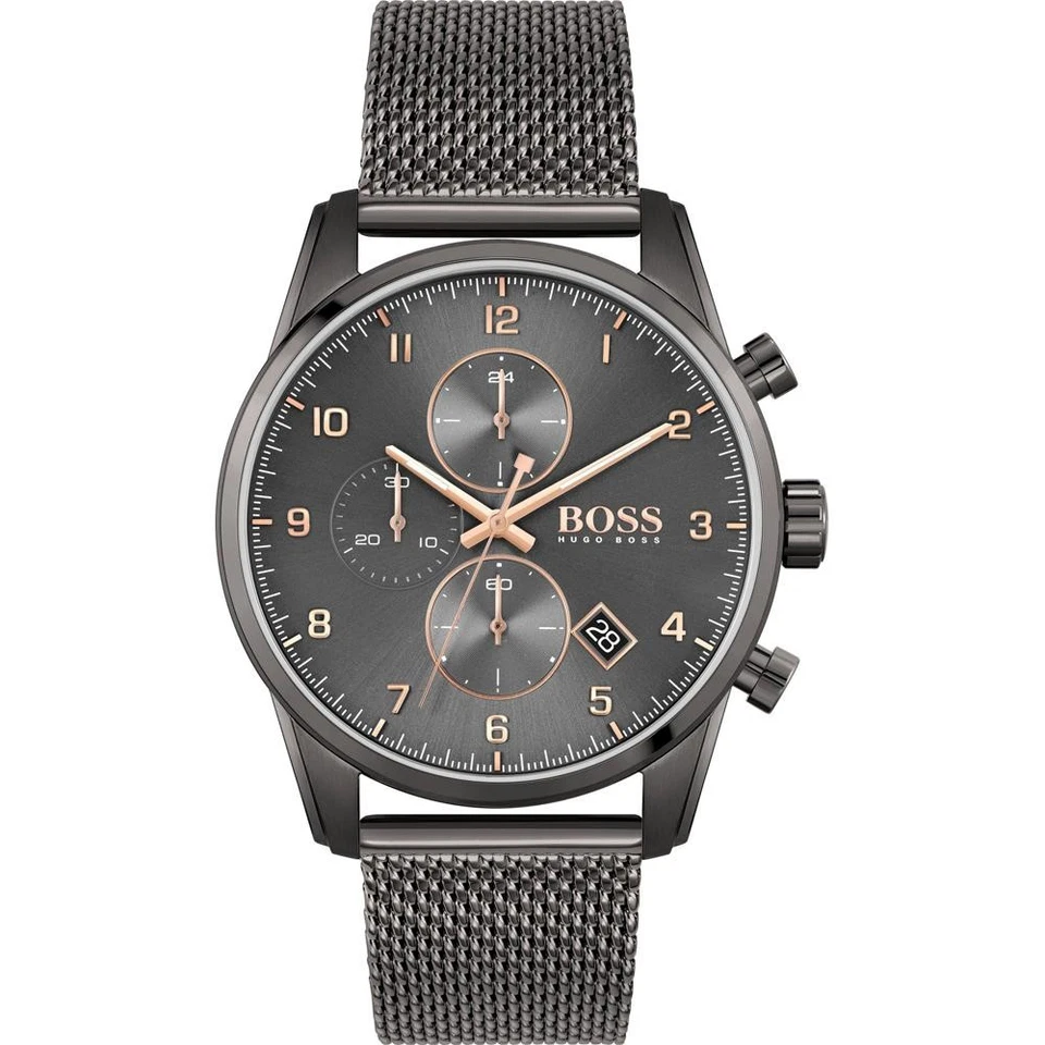 Reloj de Hombre HUGO BOSS SKY MASTER 1513837 Chrono Acero Mesh Negro - Imagen 1 de 1