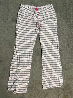 Pantalones de pijama Victoria's Secret para mujer pequeños gris rosa a rayas salón Foto 1 de 4
