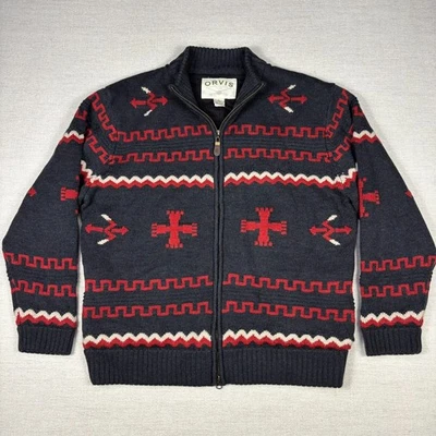 Orvis Heavyweight Merino Wool Jacket Mens Large Lined Full Zip Thick - Image 1 of 4