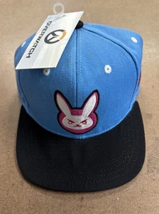 2018 Blizzard Overwatch Hat Cap Adjustable Blue Strapback D. Va - Picture 1 of 3