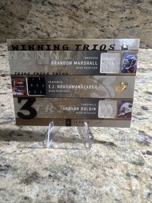 2009 SPxWinning Trios JERSEY Anquan Boldin Brandon Marshall TJ Houshmadzadeh /50 - Image 1 of 4