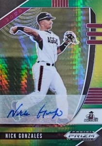 NICK GONZALES 2020 Panini Prizm Draft Picks Auto Pirates RC Green/yellow Hyper - Picture 1 of 6