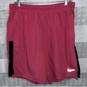 Nike Pink Drawstring Polyester Blend Athletic Gym Shorts Men's Size Med - Picture 1 of 5