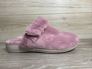 Vionic Marielle lila bequeme Damen-Hausschuhe Kunstfell Fußgewölbestütze Größe 9 - Bild 1 von 9
