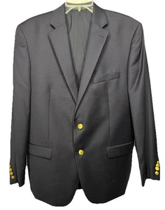 Lauren Ralph Lauren 42R Navy Wool Blazer Gold Button Sport Coat Classic Fit - Picture 1 of 15