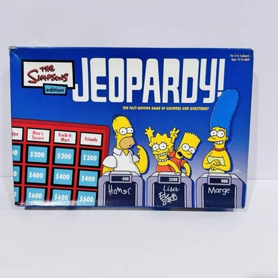 The Simpsons Jeopardy Board Game 2003 Pressman Complete - Image 1 of 4