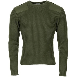 Jersey de lana de cuello redondo excedente del ejército británico - Imagen 1 de 1