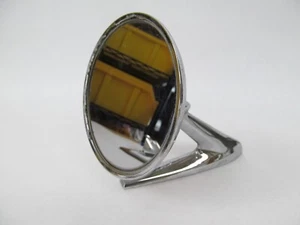 Vintage Hot Rod Car Fender Door Side View Exterior Mirror 15 154B 6DMJ-7 Round - Picture 1 of 6