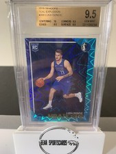 2018-19 Hoops Luka Doncic Teal Explosion Rookie Card RC #268 BGS 9.5 GEM+ MAVS