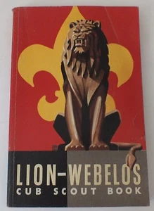 Vintage Lion Webelos Cut Scout Book BSA 1954 Good with some witting - Picture 1 of 10