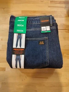 Realtree by Boston Traders Herren Denim Jeans mit Flanellfutter, blau, Größe 38Wx34L - Bild 1 von 4