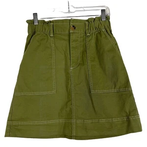 New Free Assembly Skirt Women's XS Paperbag Mini High Rise Elastic Waist A-Line - Picture 1 of 16