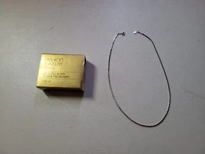 Avon Sterling Silver Neck Chain 16” Cobra Neckchain Fashion Jewelry Vintage - Picture 1 of 4
