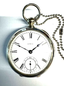 WALTHAM 18s BROADWAY key wind pocket watch, 7 jewel, cleaned, oiled and timed - Picture 1 of 16