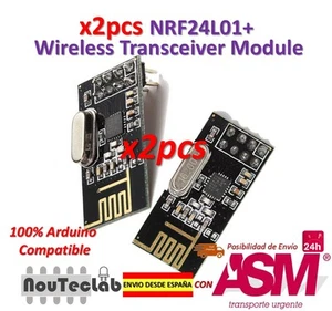 2pcs NRF24L01+ 2.4GHz Wireless Transceiver Module For Arduino Microcontroller - Imagen 1 de 4