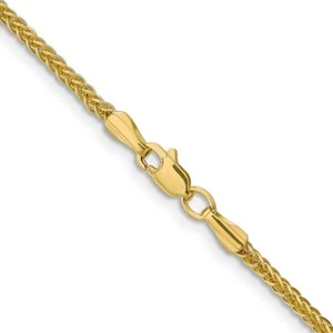 2mm 14K Yellow Gold 3 Wire Semi Solid Wheat Chain 16" 18" 20" 22" or 24" - Picture 1 of 3