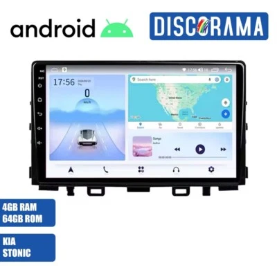 AUTORADIO ANDROID 4/64GB KIA STONIC 2016-2020 STEREO AUTO TOUCH 9" WIFI NAVI - Immagine 1 di 4
