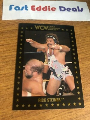 1991 WCW WRESTLING CARD THE STEINER BROTHERS VS FOUR HORSEMEN CARD 4 ARN RICK - Image 1 of 2