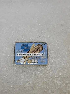 Prendedor de solapa esmaltado de softbol Loveland Colorado Snoball de colección March of Dimes - Imagen 1 de 4