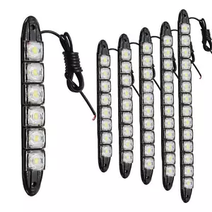 1PC 12V Car 9-LED Flexible DRL Daytime Running Light Bar Fog Lamp White Light - Picture 1 of 18