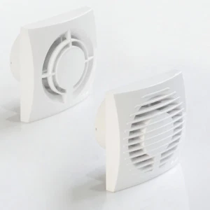 Ø 100 Flach Ventilator Einbautiefe nur 50 mm Badlüfter Timer Feuchtesensor Slim - Bild 1 von 3