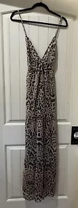 Juniors America And Beyond Leopard Sheer Maxi Dress Large - Picture 1 of 6