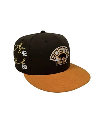 Boston Bruins New Era 59FIFTY Fitted Hat 7 3/8 Brown Yellow NHL Hockey Cap - Image 1 of 4